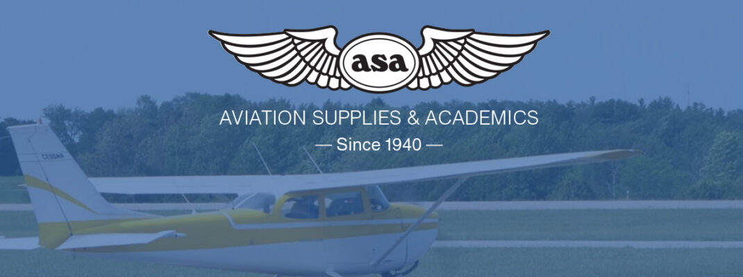 Image of Cessna 172 aircraft taxiing on rural airfield. Image is overlaid with blue and displays ASA logo announcing Learn to Fly Blog.