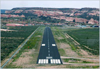 Final approach to Window Rock Airport, Arizona. 