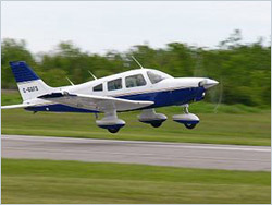 Single engine Piper Cherokee airplane used for training