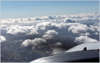 Above the clouds – Phil’s reward for patience in his flight training