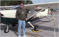 Mark was challenged by landings, but flew solo at 47 years old on Halloween day 2007