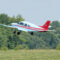 A Light-Small Aircraft (LSA) Piper Warrior takes off at airfield.