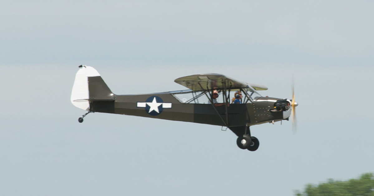 The L-4 Grasshopper, a popular LSA, in flight