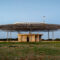 A VOR VHF omnidirectional range ground station with DME for the use of pilots during flights