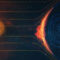 Earth's magnetic field. Sun-Earth connection space weather. Blasts of perticles and magnetic field from the sun impact magnetosphere. Elements of this image furnished by NASA