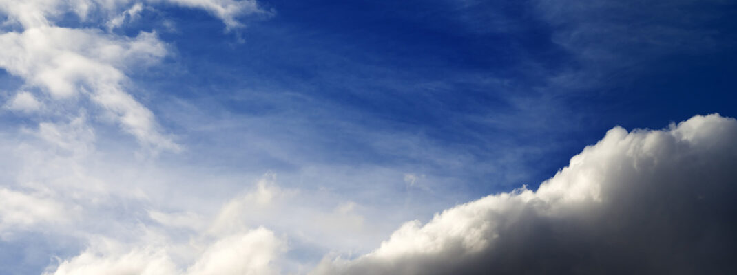 cloudscape against blue sky
