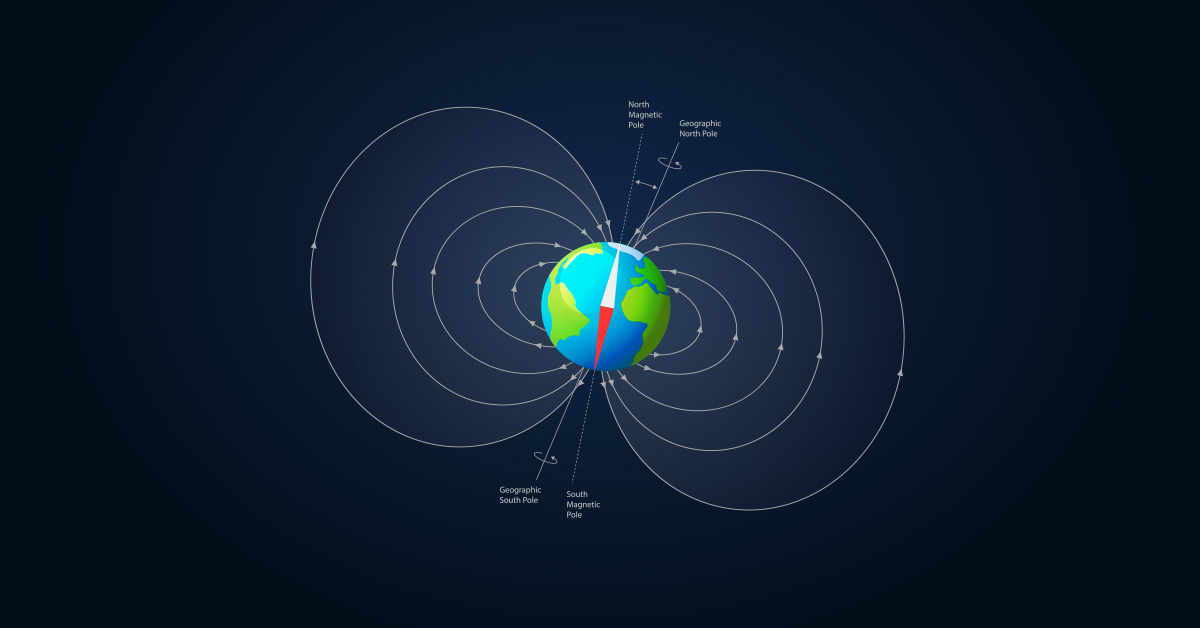 illustration of magnetic north