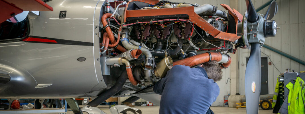 airplane mechanic at work