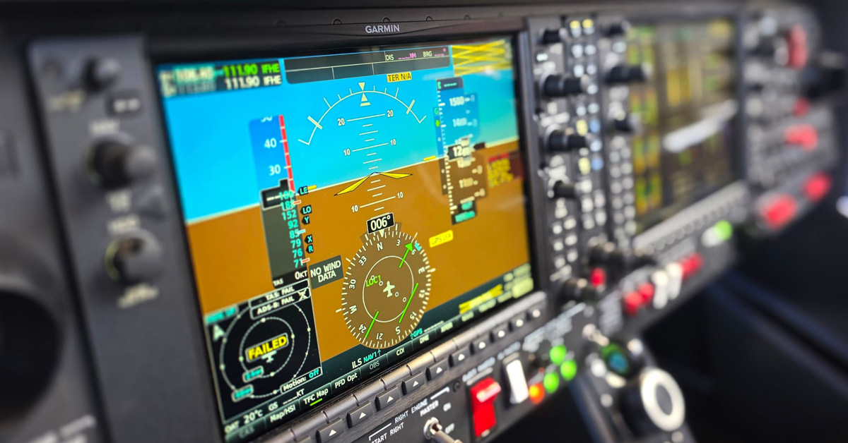 airplane glass panel instruments