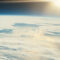 Space view of the hurricane and solar flair