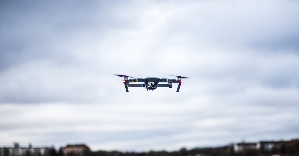 drone hovering