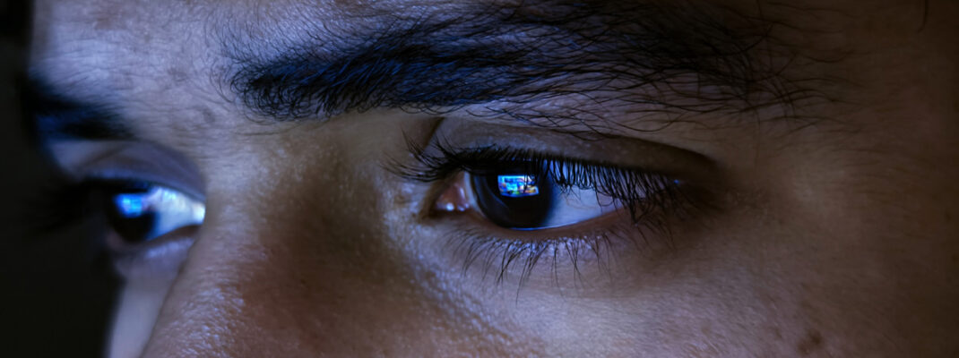 human looking and thinking in low light