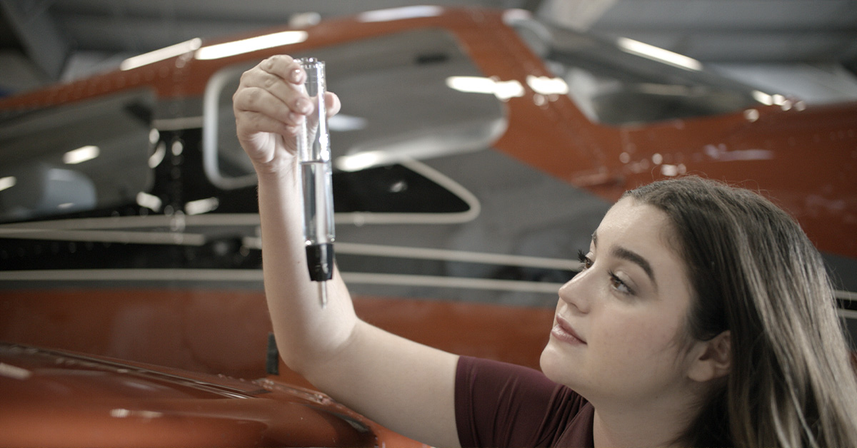 External aircraft check during preflight inspection