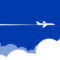 vector graphic of speeding plane