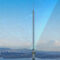 ADS-B antenna with Seattle backdrop and radar signal