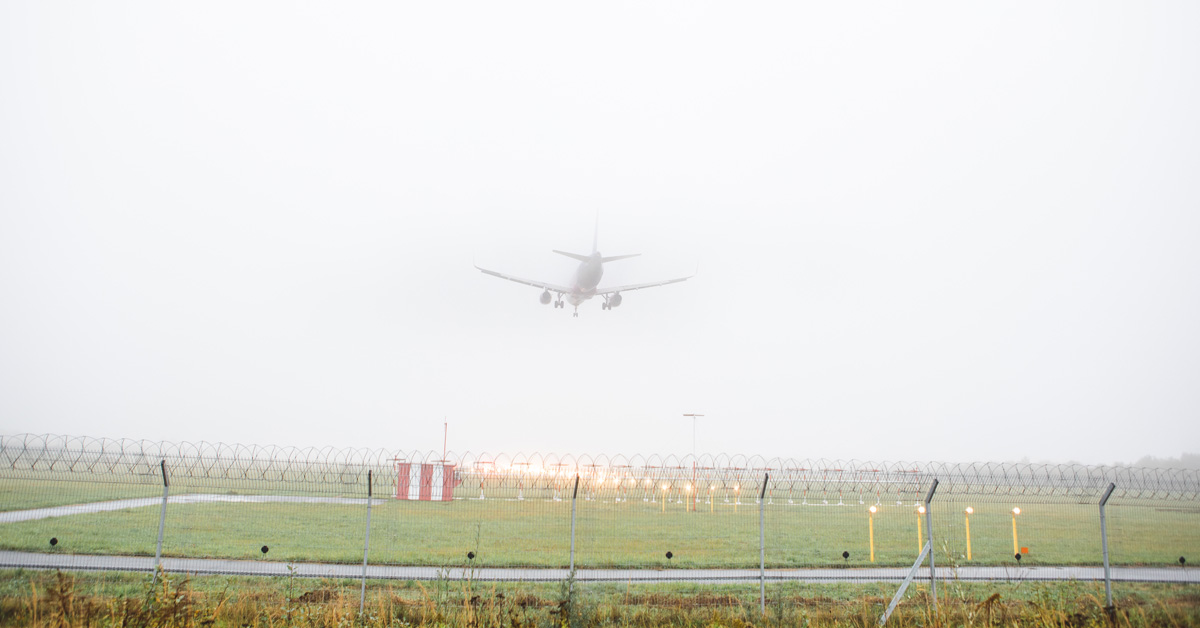 foggy landing