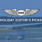 ASA logo and "Holiday Editor's Picks" in white text atop image of fixed-wing aircraft on airfield.