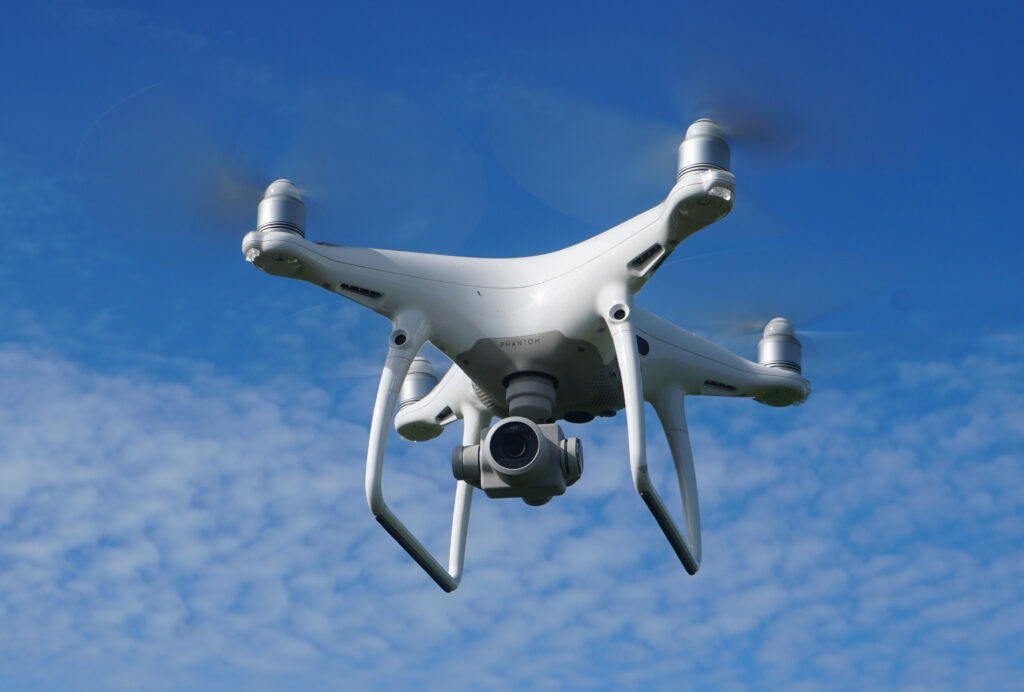 DJI Phantom 4 drone in flight