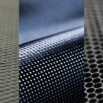 panel of three different composite materials.