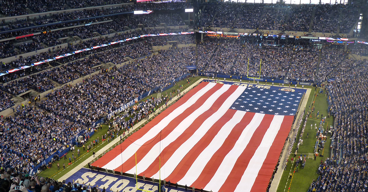 Colts stadium before the game in Indianapolis, Indiana