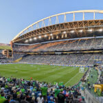 A view from the southwest corner of Lumen Field during a 2025 FIFA Club World Cup group stage match between Seattle Sounders FC and Botafogo in Seattle, Washington, U.S.